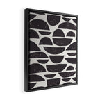 Abstract Linocut Pattern #4 Framed Canvas Print Gallery Image 2