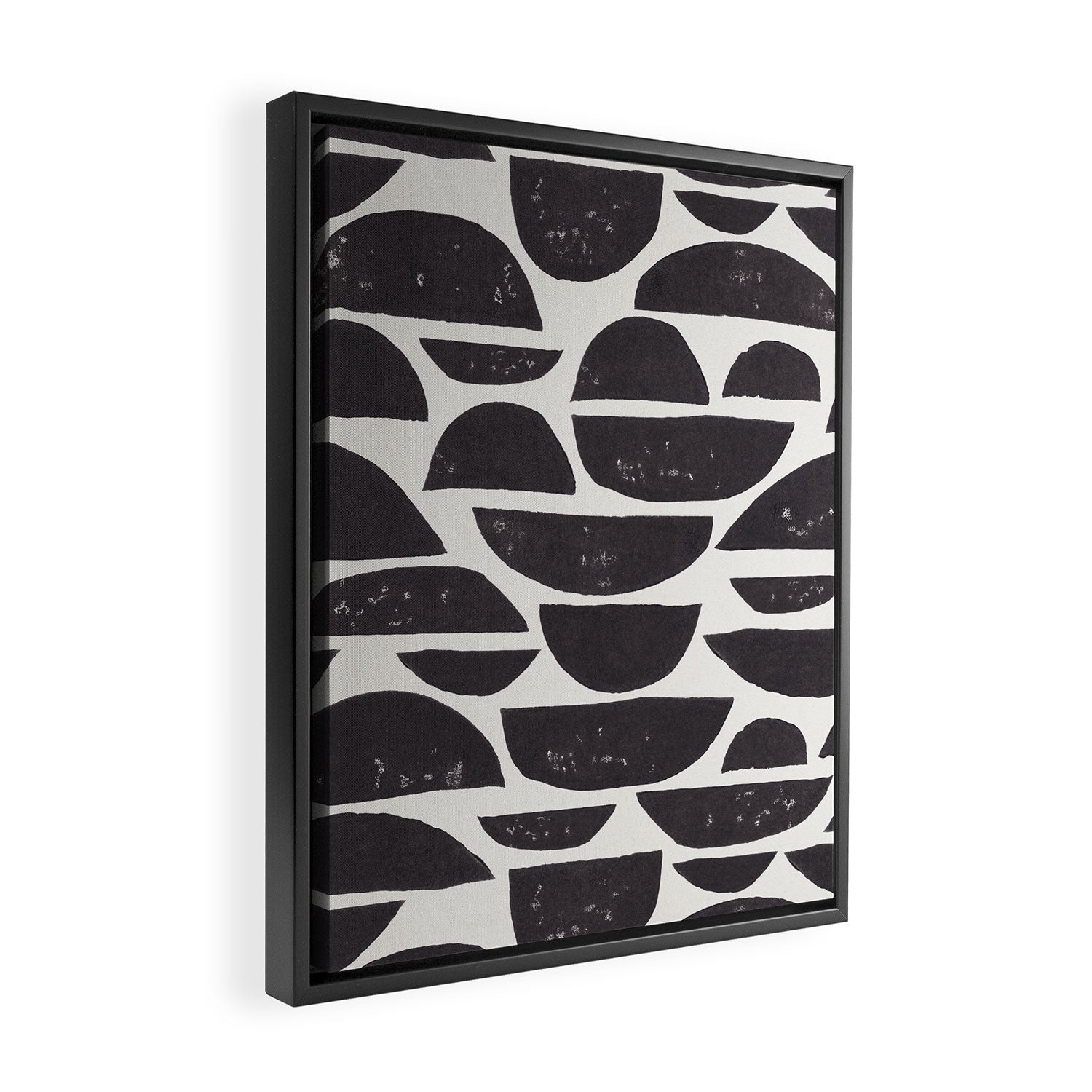 Abstract Linocut Pattern #4 Framed Canvas Print Gallery Image 2