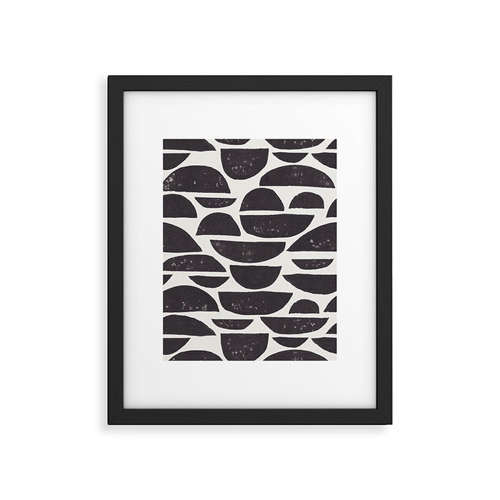 Abstract Linocut Pattern #4 Framed Art Print Gallery Image 1