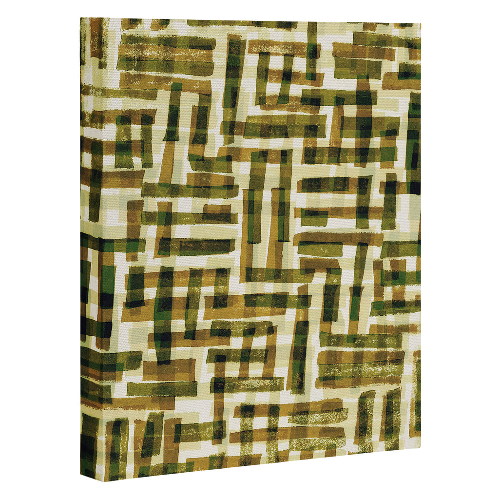 Abstract Linocut Pattern #6 Canvas Print Gallery Image 3