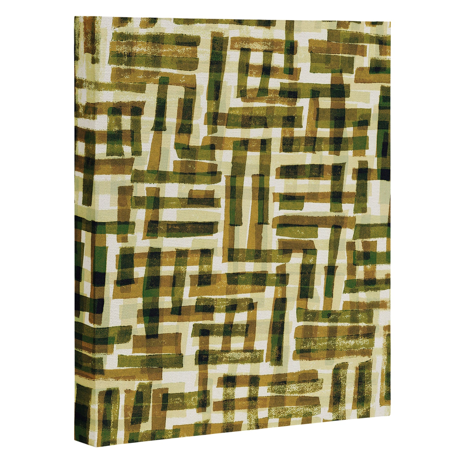 Abstract Linocut Pattern #6 Canvas Print Gallery Image 3