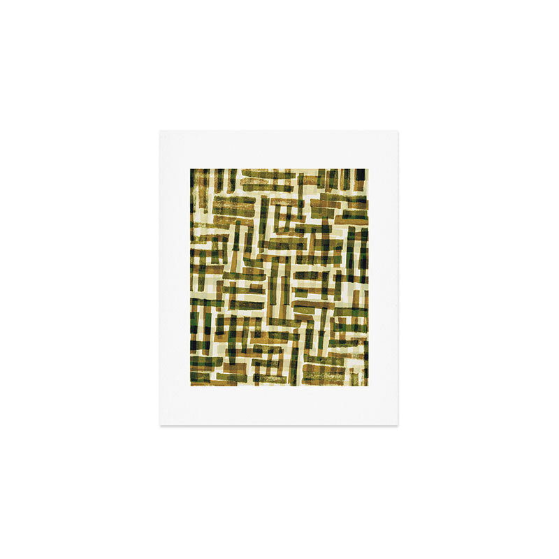 Abstract Linocut Pattern #6 Art Print Gallery Image 1