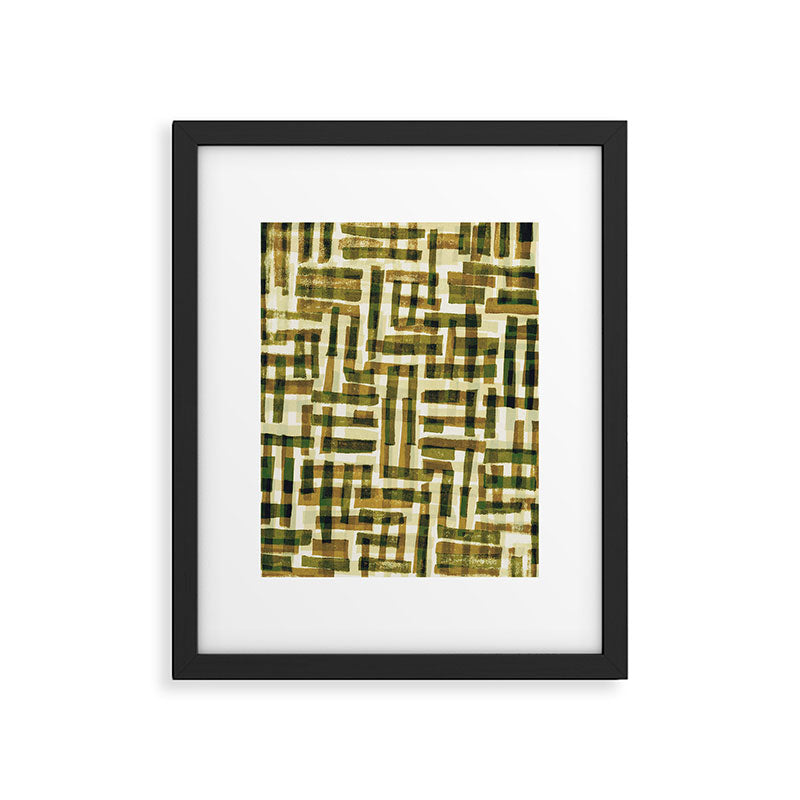 Abstract Linocut Pattern #6 Framed Art Print Gallery Image 4