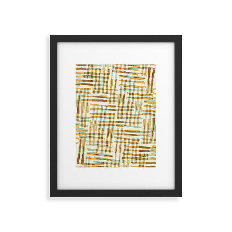 Abstract Linocut Pattern #7 Framed Art Print Gallery Image 6
