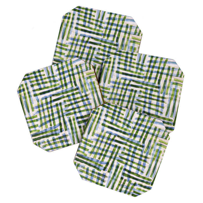 Abstract Linocut Pattern #8 Coaster Gallery Image 1