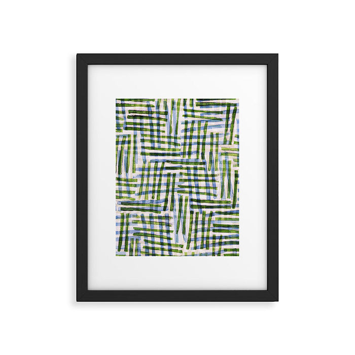 Abstract Linocut Pattern #8 Framed Art Print Gallery Image 1