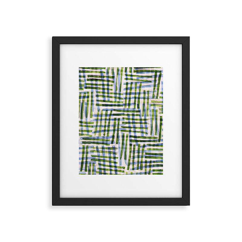 Abstract Linocut Pattern #8 Framed Art Print Gallery Image 4