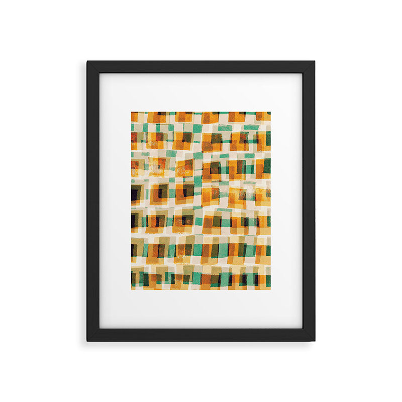 Abstract Linocut Pattern #9 Framed Art Print Gallery Image 6