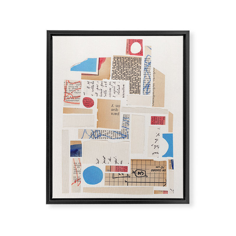 Abstract Mixed Media Collage #1 Framed Canvas Print Gallery Image 8