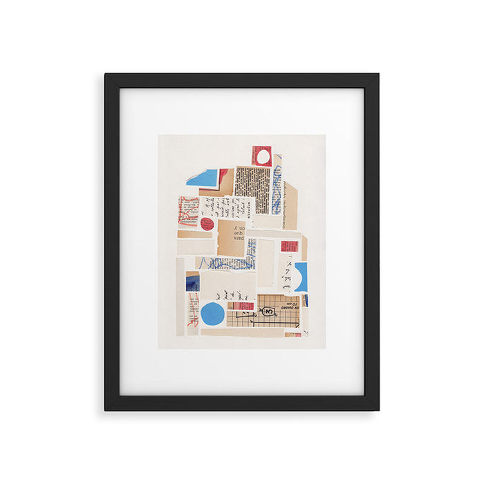 Abstract Mixed Media Collage #1 Framed Art Print Gallery Image 1