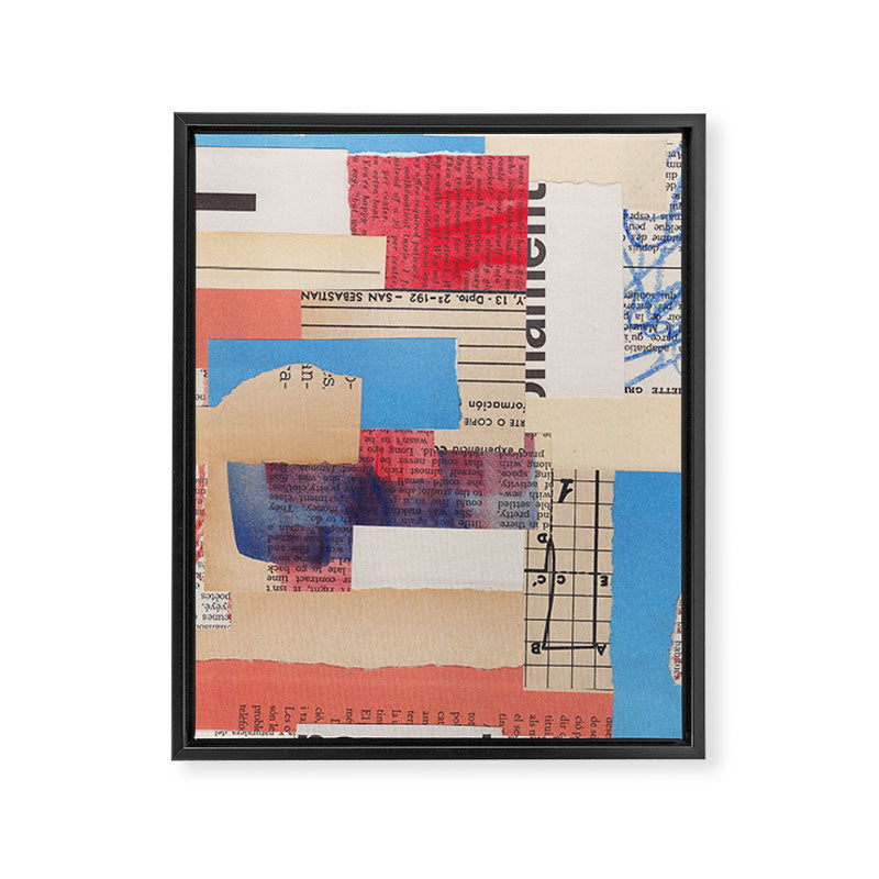 Abstract Mixed Media Collage #2 Framed Canvas Print Gallery Image 8