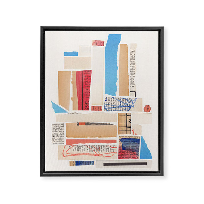 Abstract Mixed Media Collage #3 Framed Canvas Print Gallery Image 1