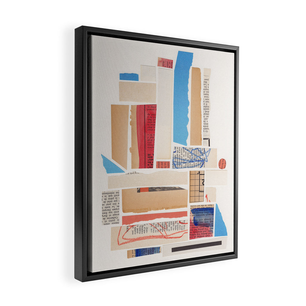 Abstract Mixed Media Collage #3 Framed Canvas Print Gallery Image 2