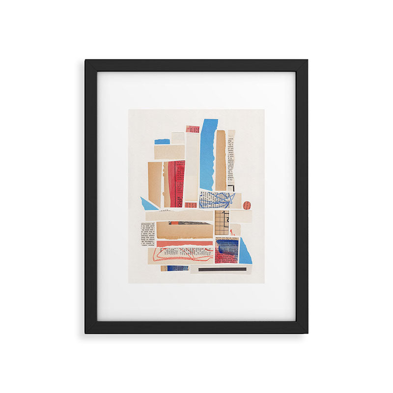 Abstract Mixed Media Collage #3 Framed Art Print Gallery Image 4