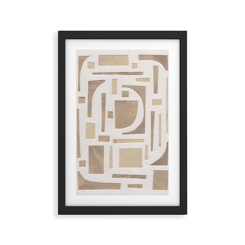 Abstract Paper Collage #3 Framed Art Print Gallery Image 2
