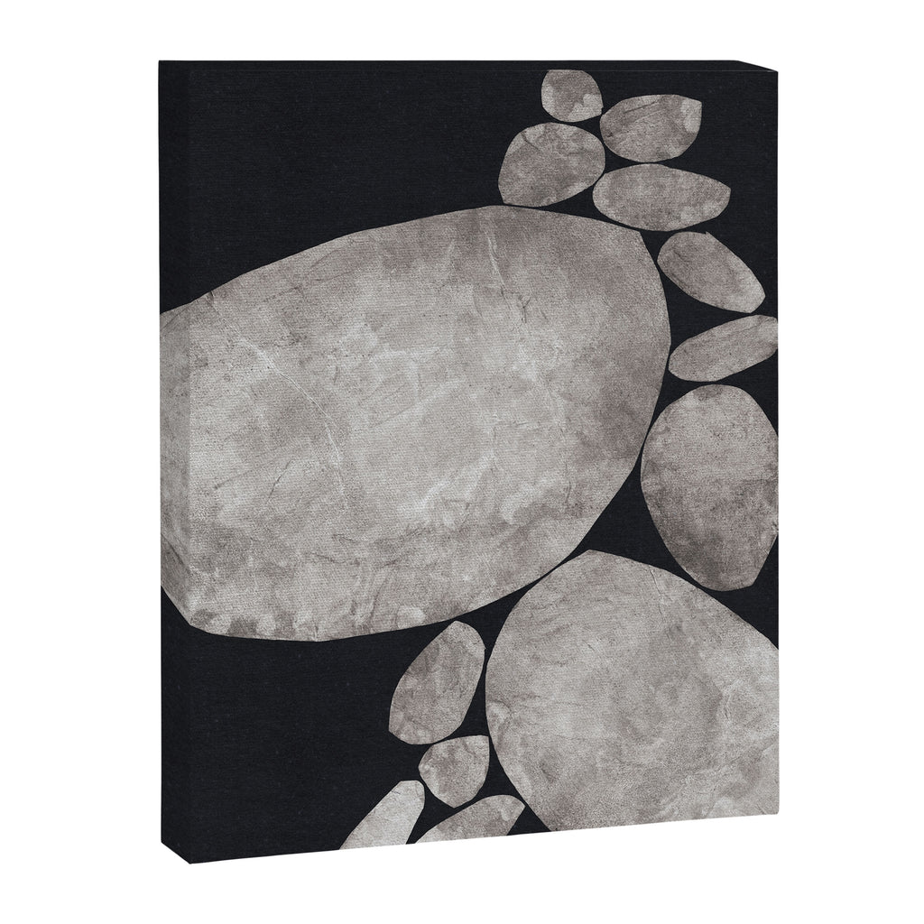 Balancing / Gray on Black Canvas Print Gallery Image 8