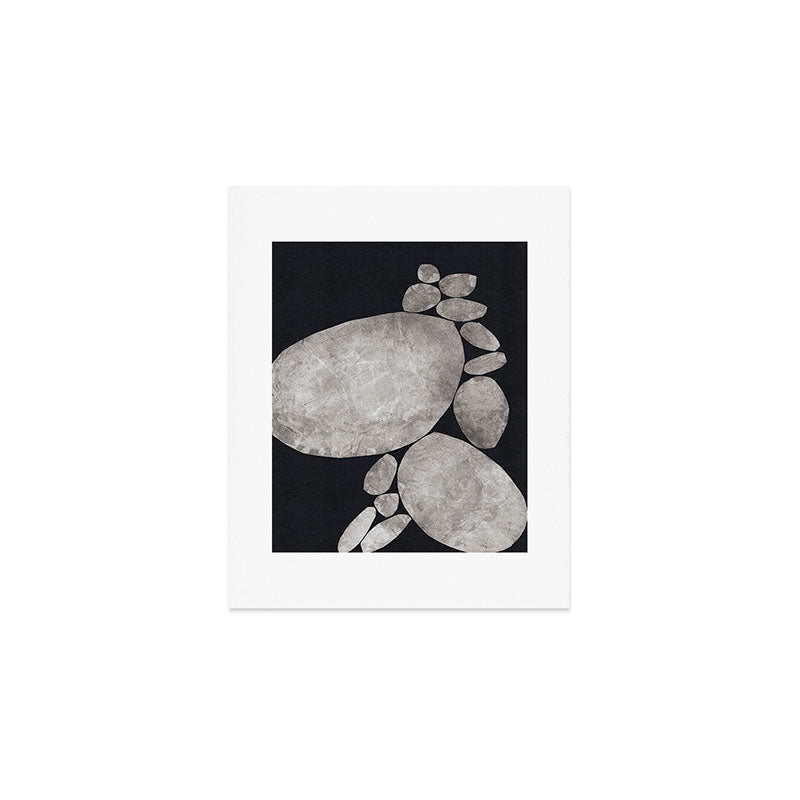 Balancing / Gray on Black Art Print Gallery Image 1