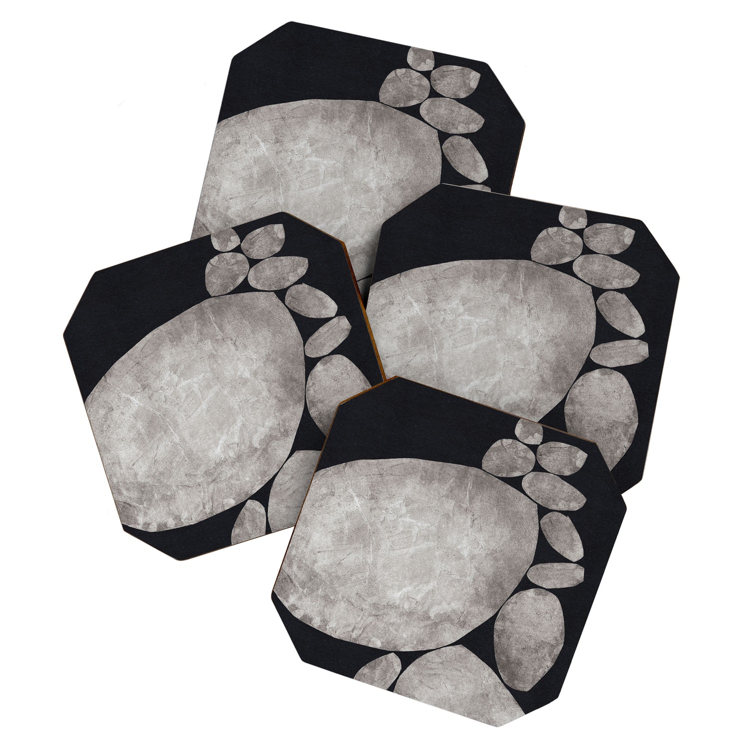 Balancing / Gray on Black Coaster Gallery Image 1