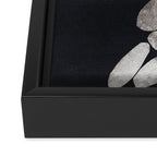 Balancing / Gray on Black Framed Canvas Print Gallery Image 3