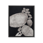 Balancing / Gray on Black Framed Canvas Print Gallery Image 8