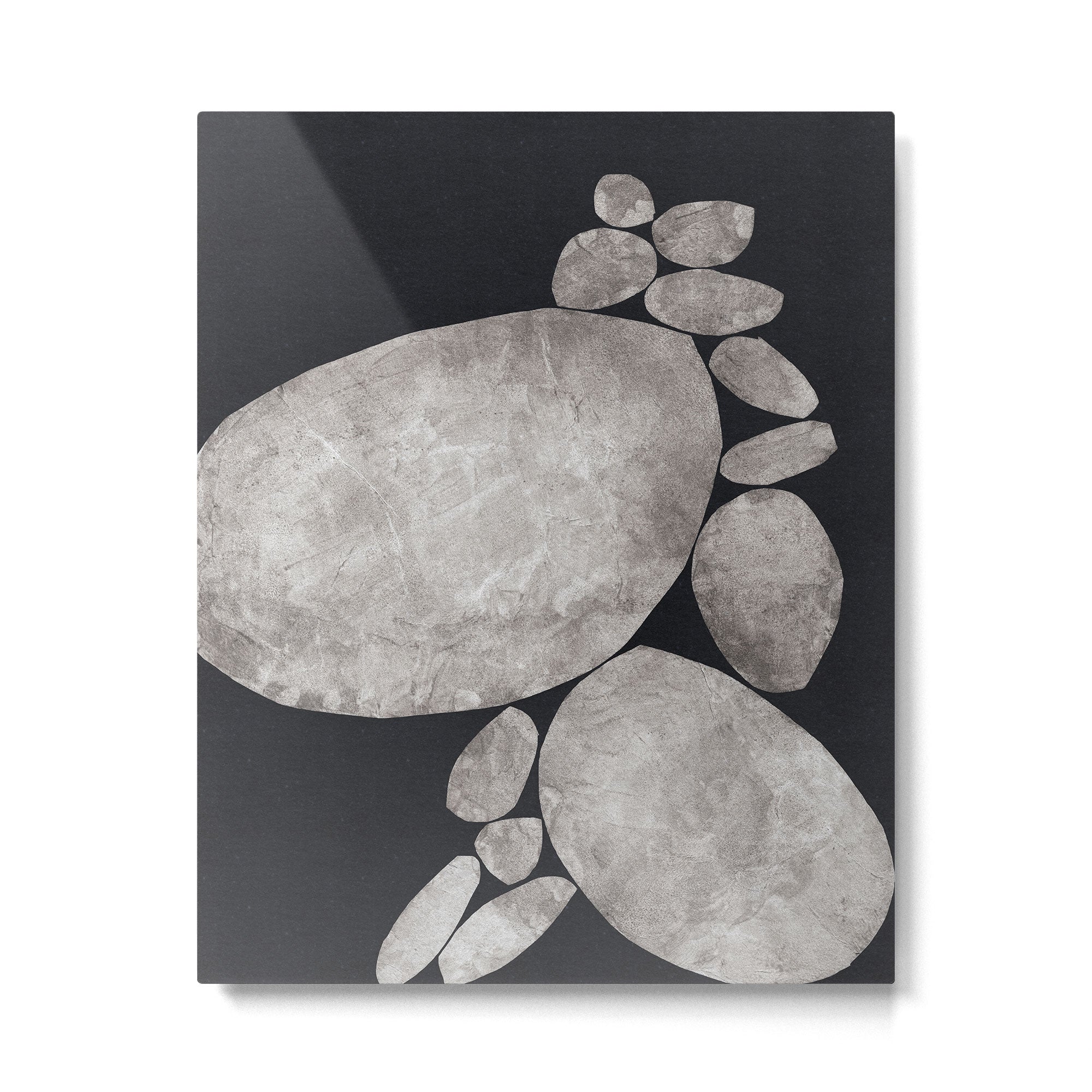 Balancing / Gray on Black Metal Print Gallery Image 6