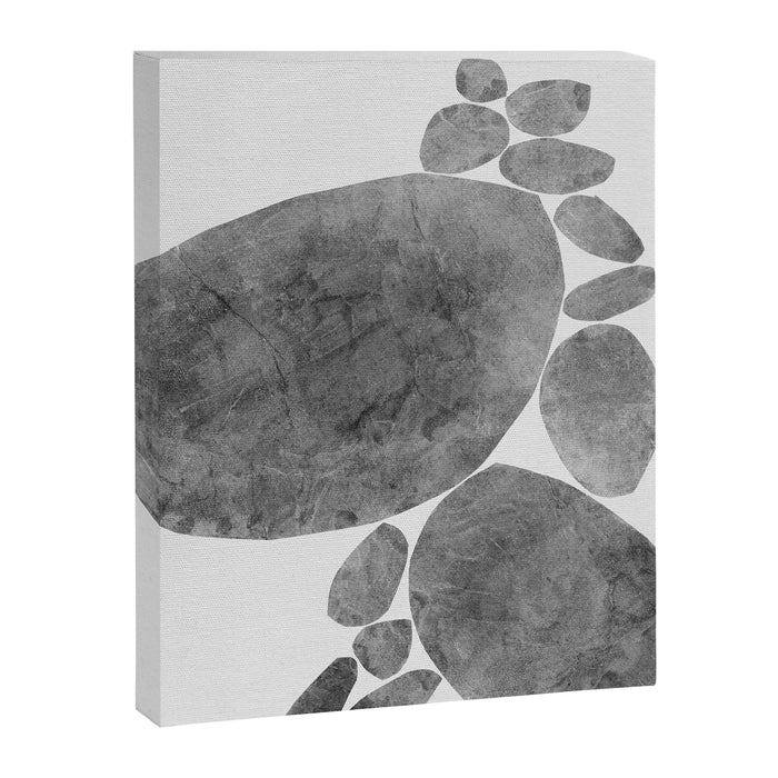 Balancing / Gray on White Canvas Print Gallery Image 1