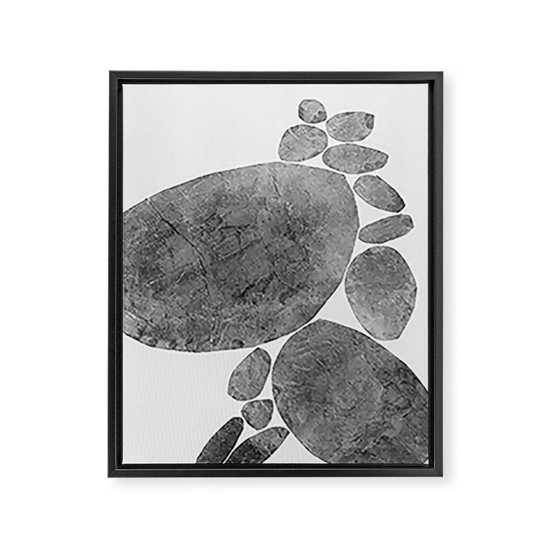 Balancing / Gray on White Framed Canvas Print Gallery Image 8