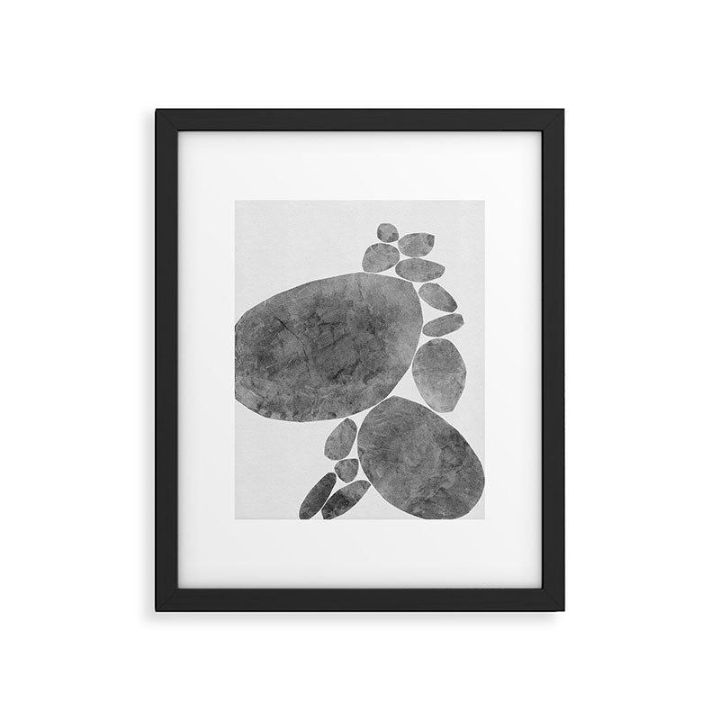 Balancing / Gray on White Framed Art Print Gallery Image 6