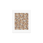 Bellflower Pattern / Brown, Ivory & Grey Art Print Gallery Image 1