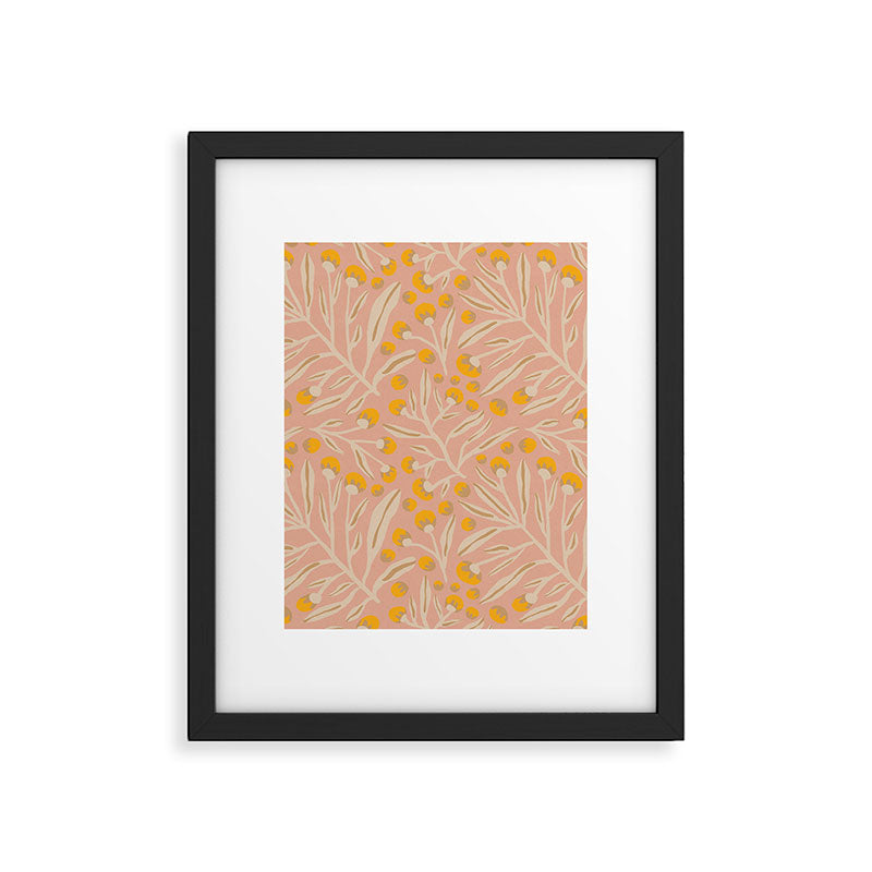 Berries / Peach & Yellow Framed Art Print Gallery Image 5