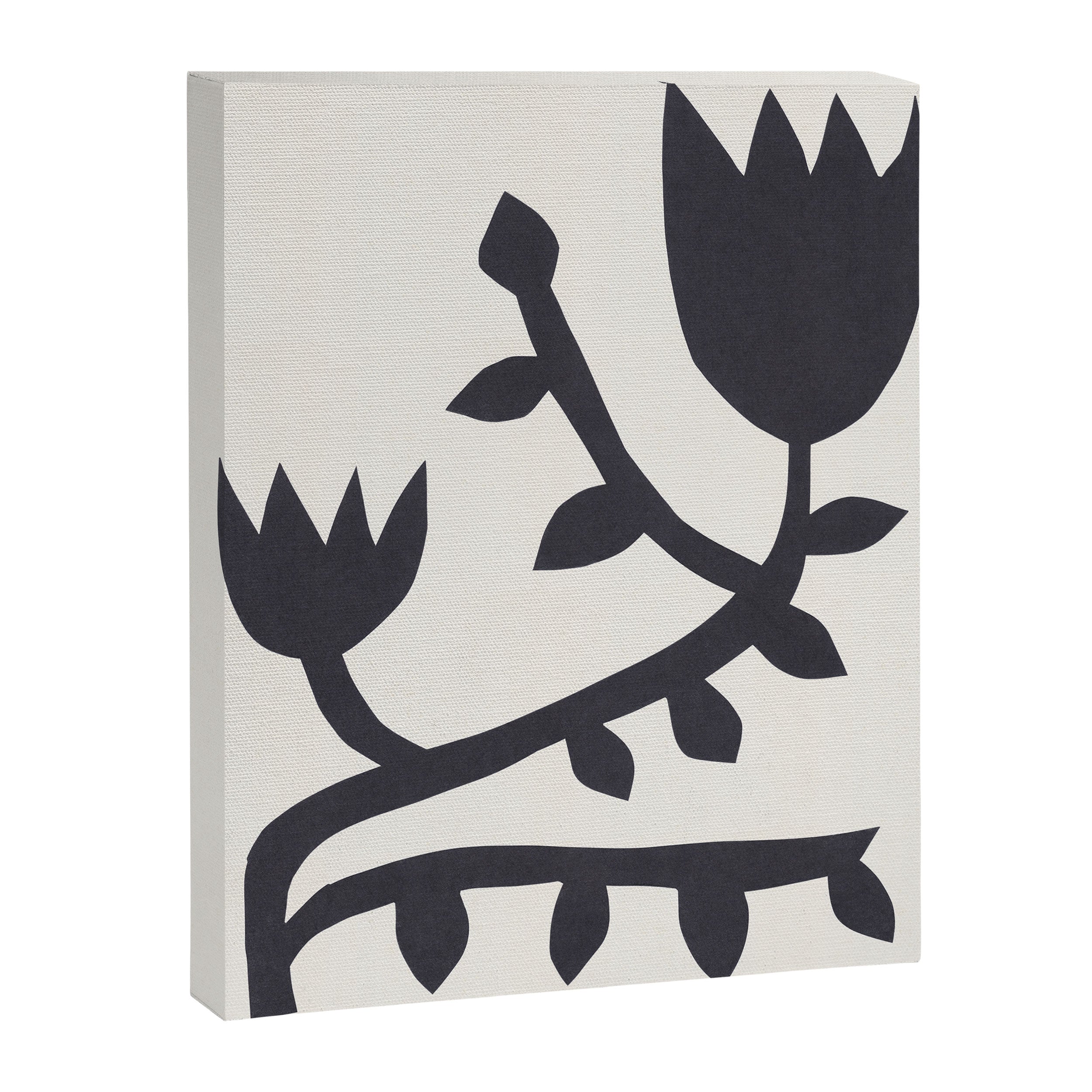 Black branch with two flowers - 5/5 Canvas Print Gallery Image 6