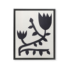 Black branch with two flowers - 5/5 Framed Canvas Print Gallery Image 6