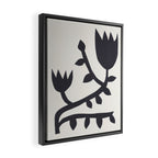 Black branch with two flowers - 5/5 Framed Canvas Print Gallery Image 2