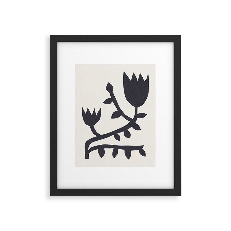 Black branch with two flowers - 5/5 Framed Art Print Gallery Image 5