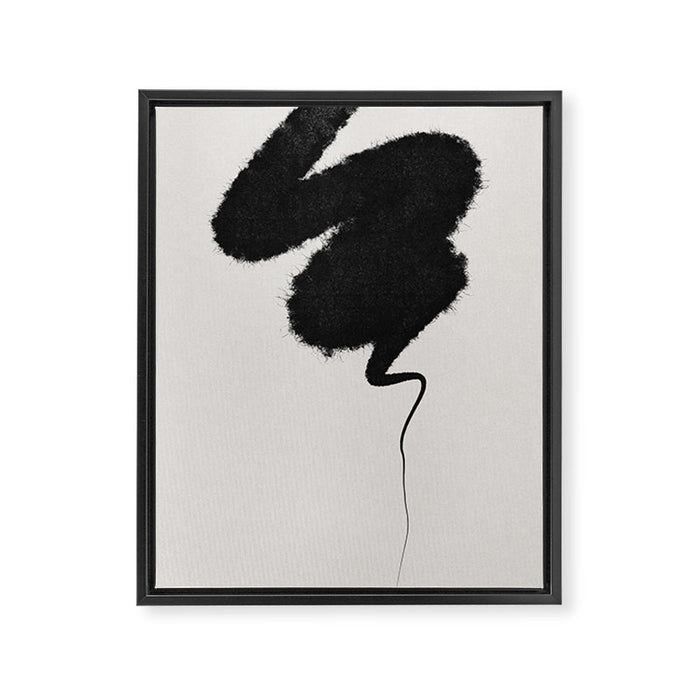 Black Brushstroke Framed Canvas Print Gallery Image 1