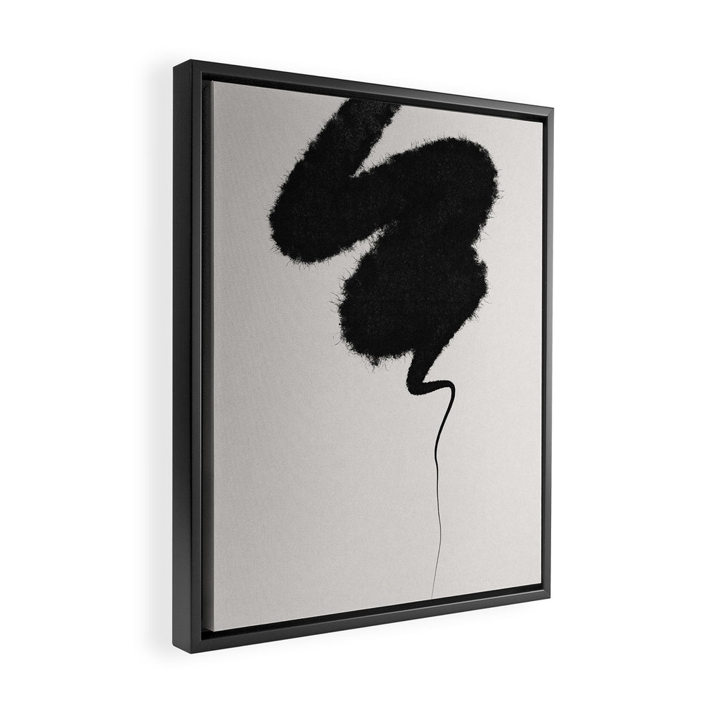 Black Brushstroke Framed Canvas Print Gallery Image 2