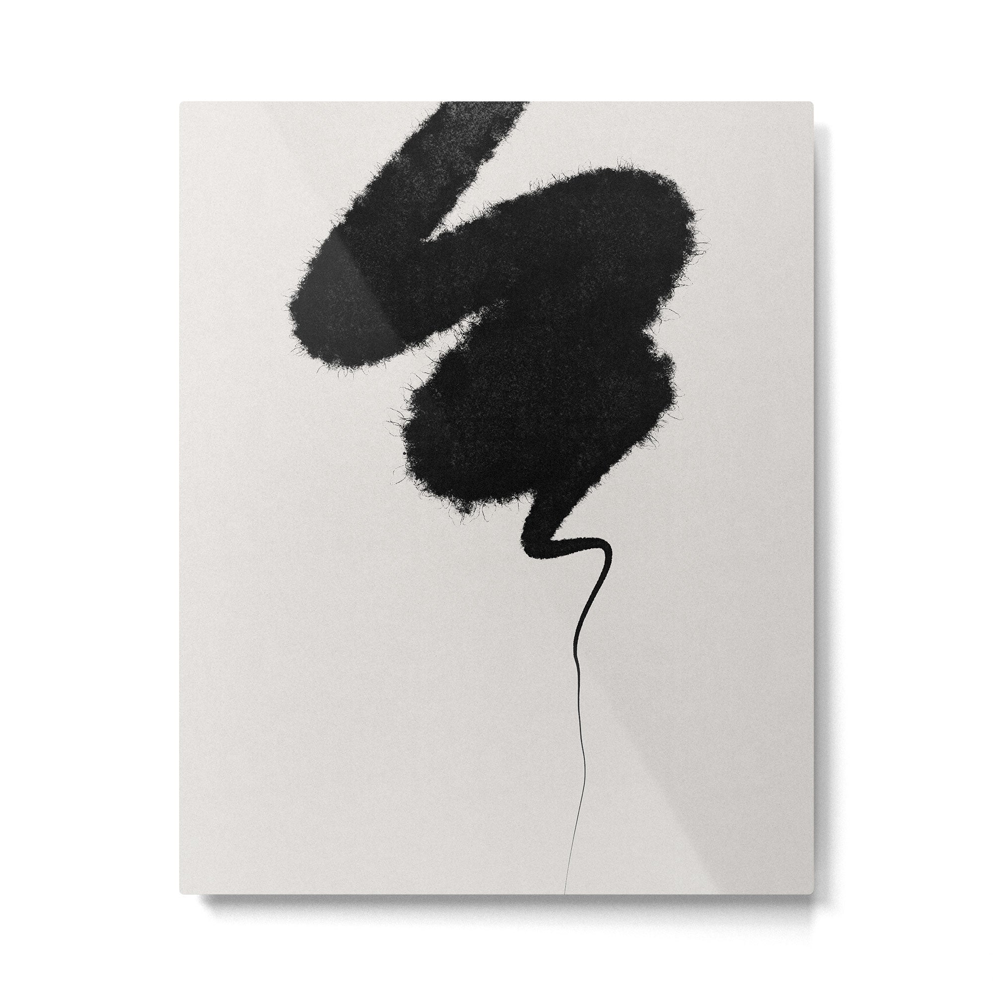 Black Brushstroke Metal Print Gallery Image 6