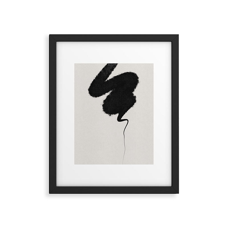 Black Brushstroke Framed Art Print Gallery Image 6