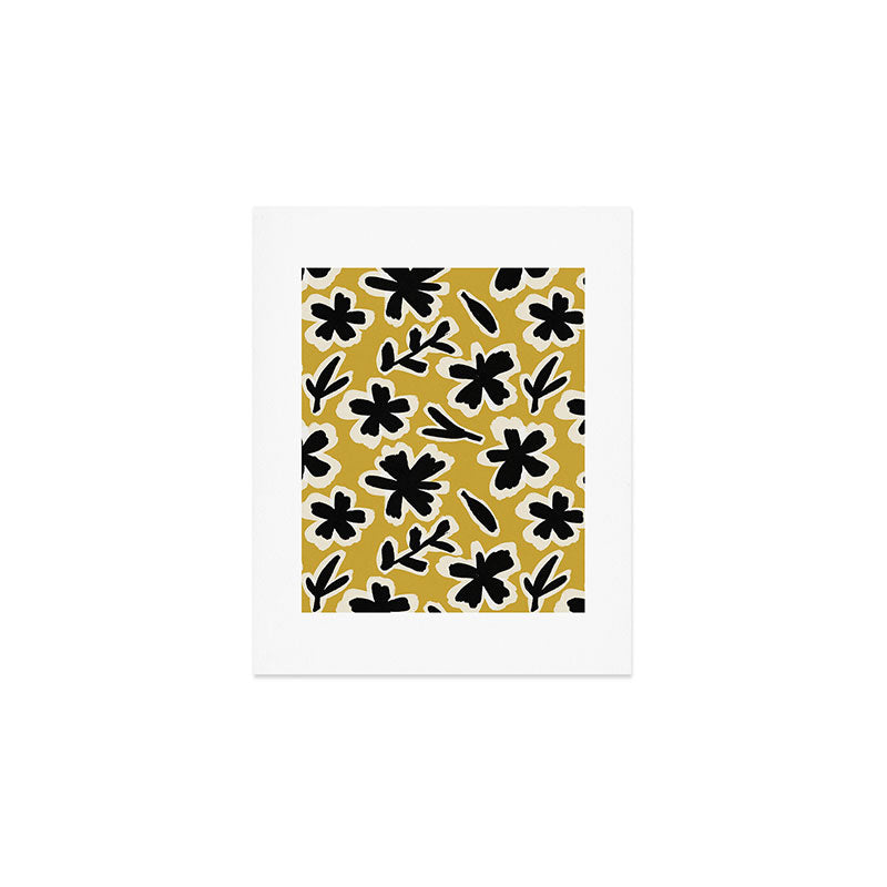 Black Florals #1 Art Print Gallery Image 1
