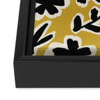 Black Florals #1 Framed Canvas Print Gallery Image 3