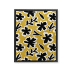 Black Florals #1 Framed Canvas Print Gallery Image 8