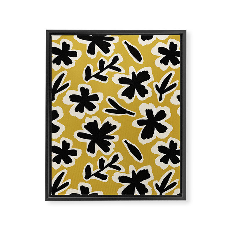 Black Florals #1 Framed Canvas Print Gallery Image 8