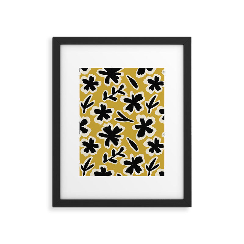 Black Florals #1 Framed Art Print Gallery Image 6