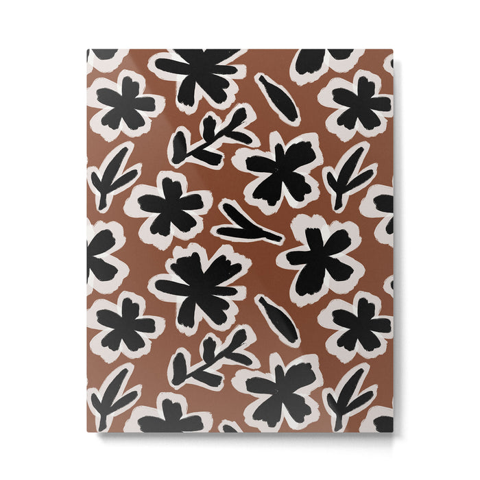 Black Florals #2 Metal Print Gallery Image 1