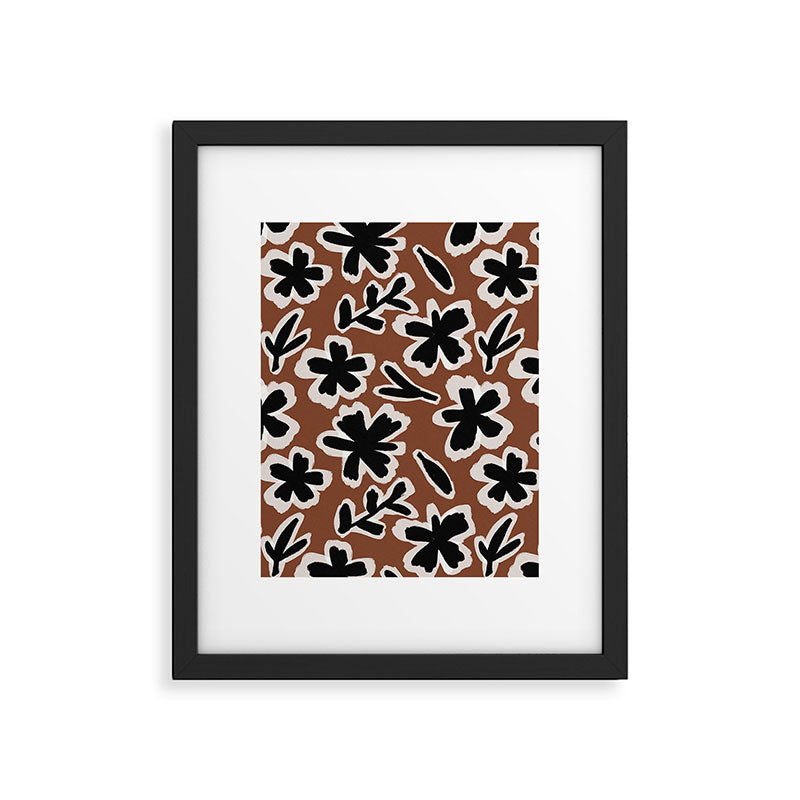 Black Florals #2 Framed Art Print Gallery Image 6