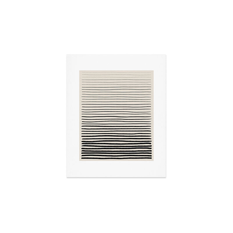 Black Horizontal Lines Art Print Gallery Image 1