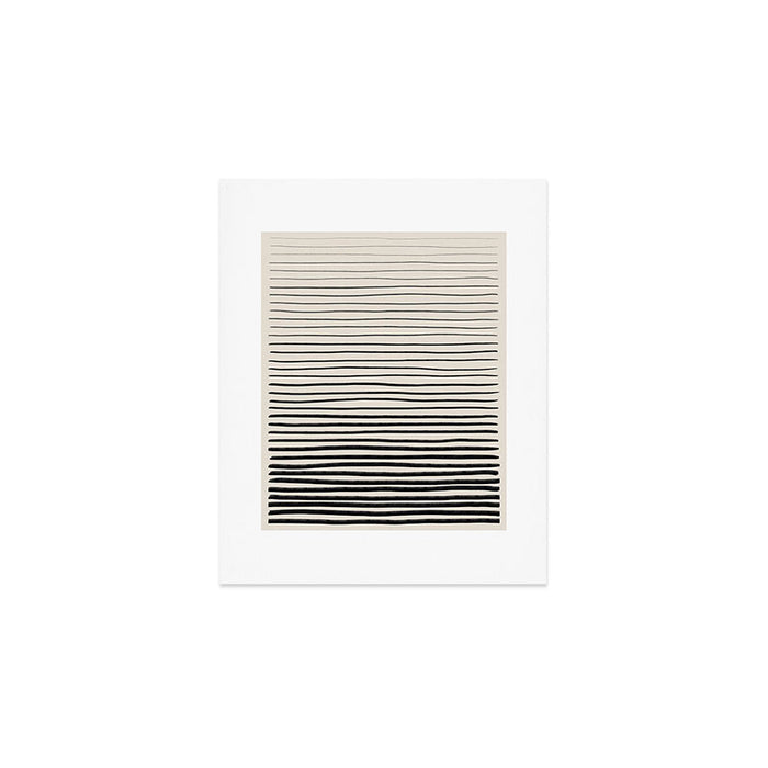 Black Horizontal Lines Art Print Gallery Image 1
