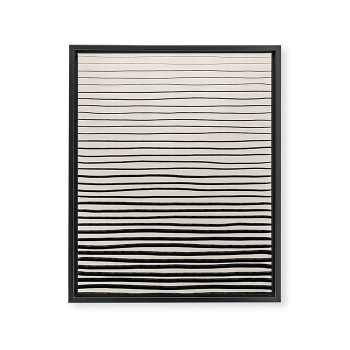 Black Horizontal Lines Framed Canvas Print Gallery Image 1