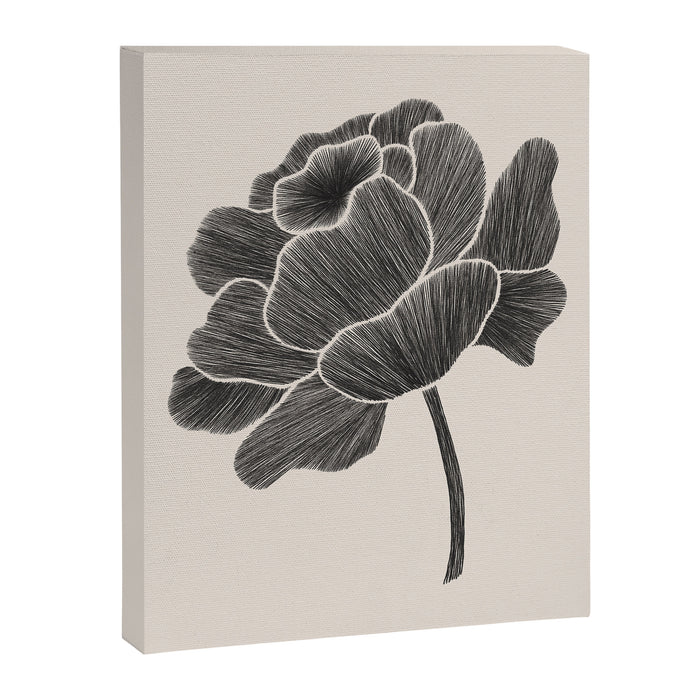 Black Peony I Canvas Print Gallery Image 1