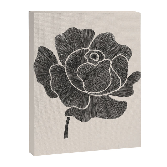 Black Peony II Canvas Print Gallery Image 1